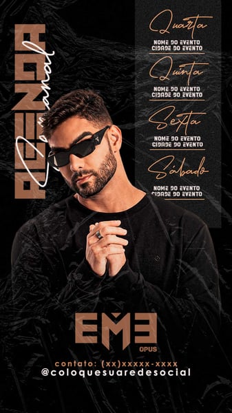 FLYER ARTISTA AGENDA DE SHOWS STORIES