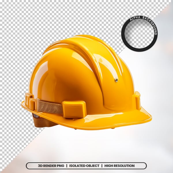 3D RENDER CAPACETE DE SEGURANÇA ELEMENTO ÍCONE PSD PNG