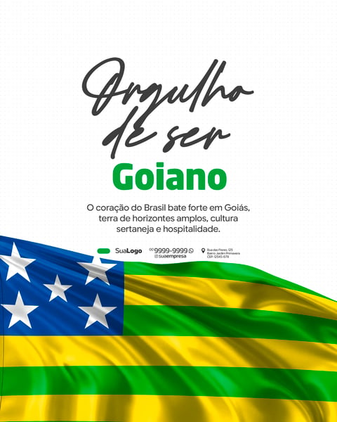 ORGULHO DE SER GOIANO SOCIAL MEDIA PSD EDITÁVEL