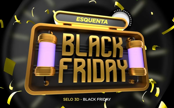 SELO 3D ESQUENTA BLACK FRIDAY PNG