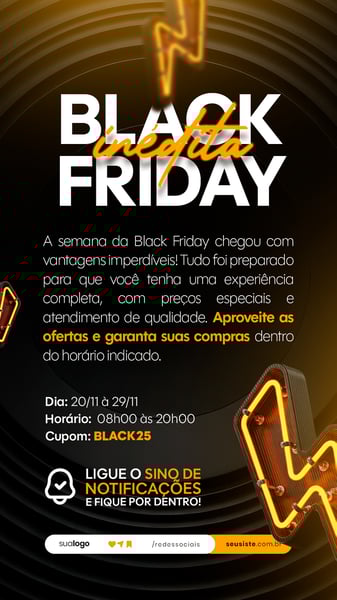 BLACK FRIDAY AVISO COMUNICADO ANÚNCIO STORY SOCIAL MEDIA PSD EDITÁVEL 4