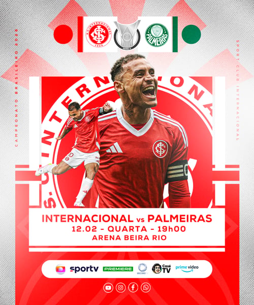 FLYER ESPORTIVO FUTEBOL CAMPEONATO BRASILEIRO INTERNACIONAL