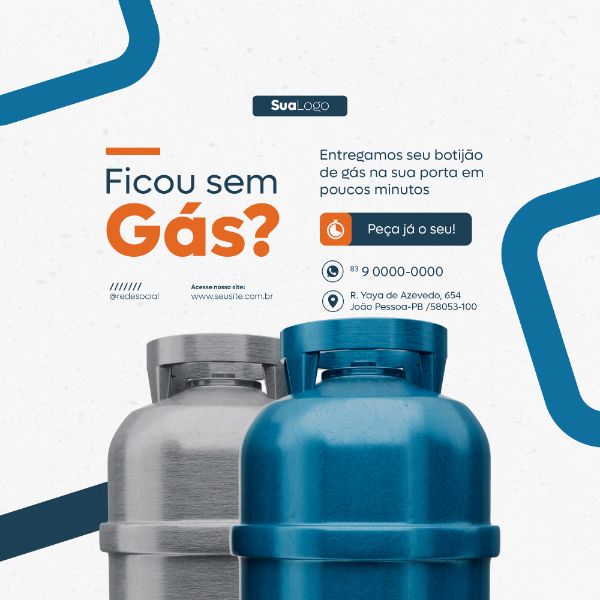 GÁS ENTREGA GRÁTIS SOCIAL MEDIA POST FEED