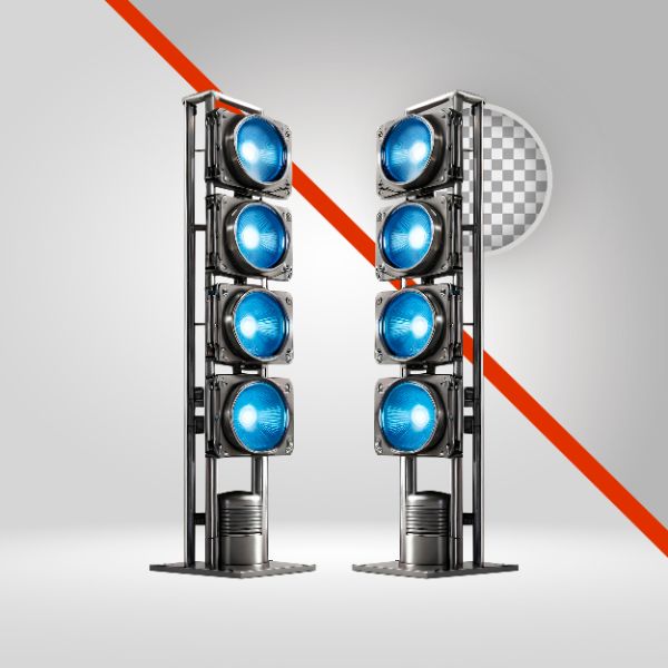 ESTRUTURA REFLETOR LED 3D, ELEMENTO PNG, LUZES DE SHOW. EVENTOS, LANTERNAS, REFLETOR DIGITAL, SPOT DE BAILE FUNK