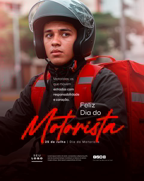 DIA DO MOTORISTA 25 DE JULHO SOCIAL MEDIA PSD EDITÁVEL FEED 10
