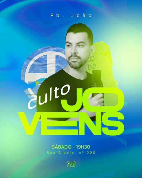 FLYER GOSPEL CULTO DE JOVENS - PSD 