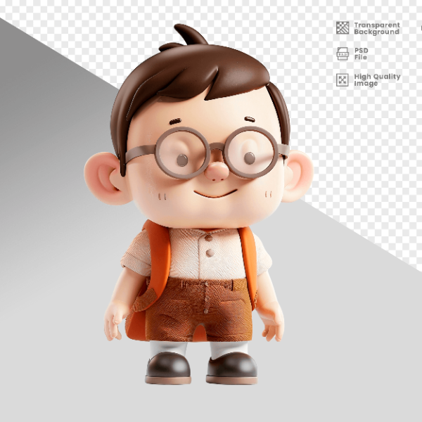 MASCOTE 3D PERSONAGEM PARA COMPOSIÇÃO