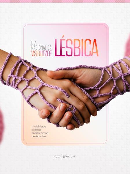ARTE VISIBILIDADE LÉSBICA SOCIAL MEDIA FLYER PSD EDITÁVEL