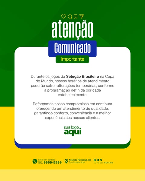 Comunicado Copa do Mundo | Brasil