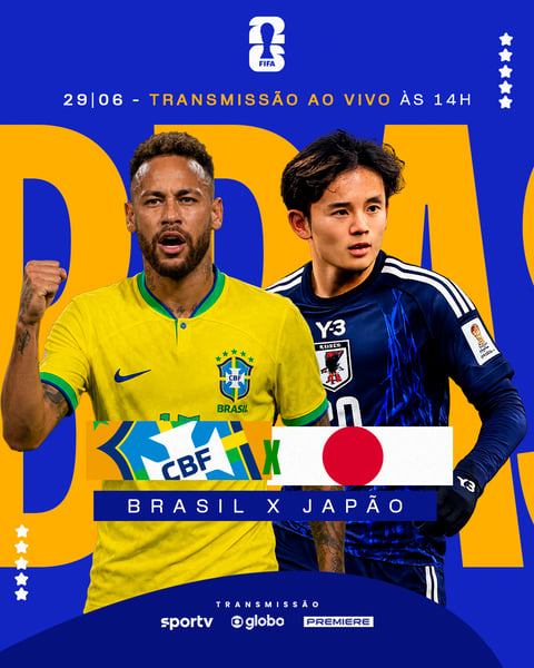 TRANSMISSÃO COPA DO MUNDO BRASIL X JAPÃO PSD EDITÁVEL