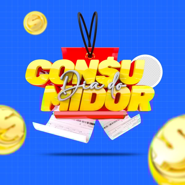 SELO 3D DIA DO CONSUMIDOR REDES SOCIAIS