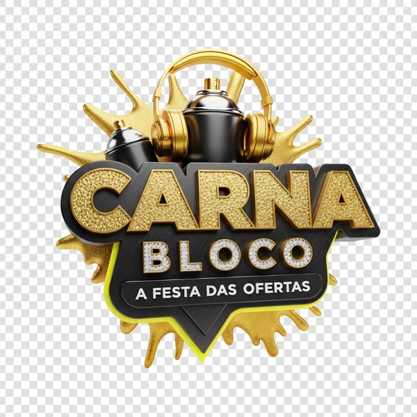 SELO 3D CARNAVAL BLOCO A FESTA DAS OFERTAS 07