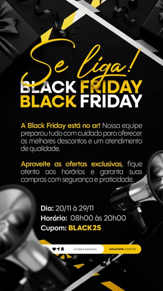 BLACK FRIDAY AVISO COMUNICADO ANÚNCIO STORY SOCIAL MEDIA PSD EDITÁVEL 15
