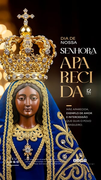 DIA DE NOSSA SENHORA APARECIDA 12 DE OUTUBRO STORY SOCIAL MEDIA PSD EDITÁVEL 3