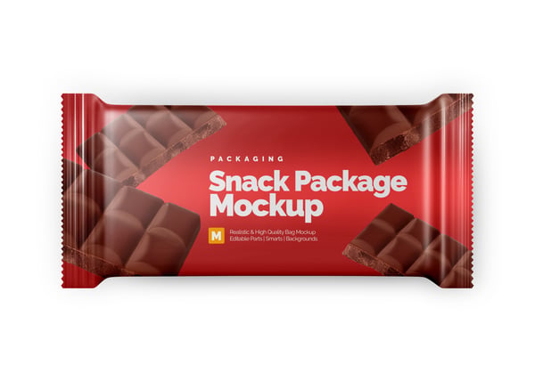 EMBALAGEM FOSCA DE DOCE PSD EDITÁVEL MOCKUP