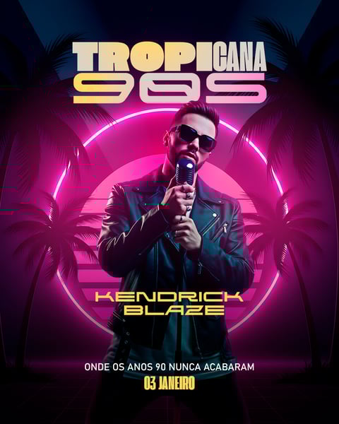 FLYER EVENTO SHOW TROPICANA 90S PSD FEED 17