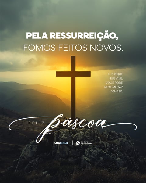 FELIZ PÁSCOA SOCIAL MEDIA PSD EDITÁVEL 3