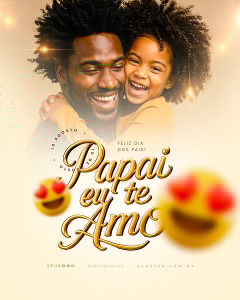 DIA DOS PAIS 10 DE AGOSTO SOCIAL MEDIA PSD EDITÁVEL 2