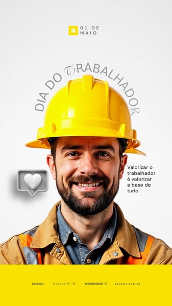 Dia do trabalhador feed/story