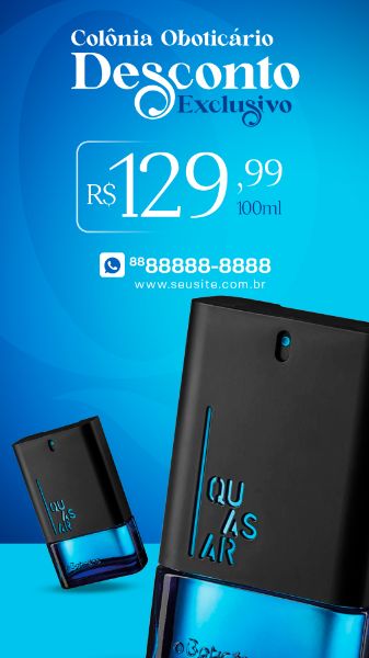 STORY COLÔNIA QUASAR EM PROMOÇÃO LOJA DE PERFUMARIA SOCIAL MEDIA