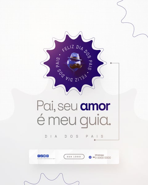 FELIZ DIA DOS PAIS 10 DE AGOSTO SOCIAL MEDIA FEED PSD EDITÁVEL 10