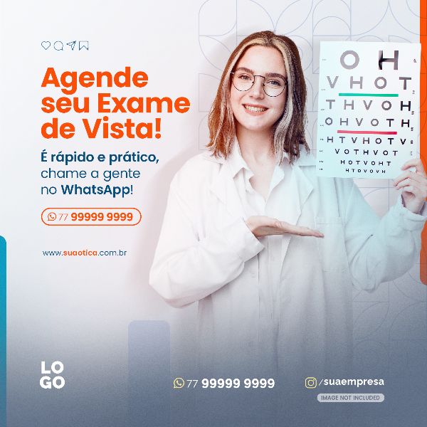AGENDE SEU EXAME DE VISTA | SOCIAL MEDIA - ÓTICA