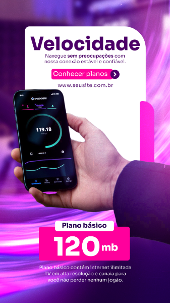 STORIES PROVEDOR DE INTERNET SOCIAL MEDIA POST - INTERNET VELOZ SÓ AQUI