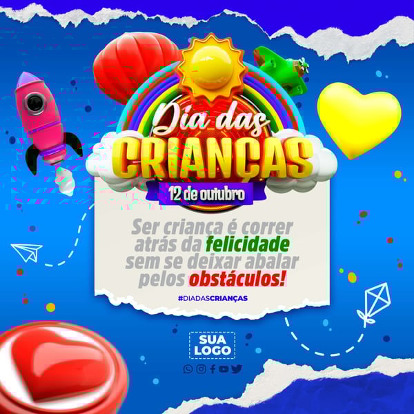 DIA DAS CRIANÇAS SOCIAL MEDIA PSD EDITÁVEL