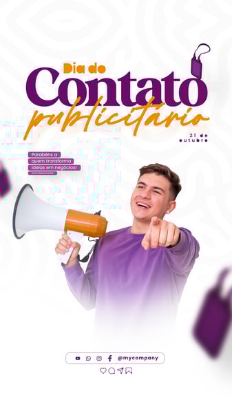 DIA DO CONTATO PUBLICITÁRIO 21 DE OUTUBRO SOCIAL MEDIA PSD EDITÁVEL 7
