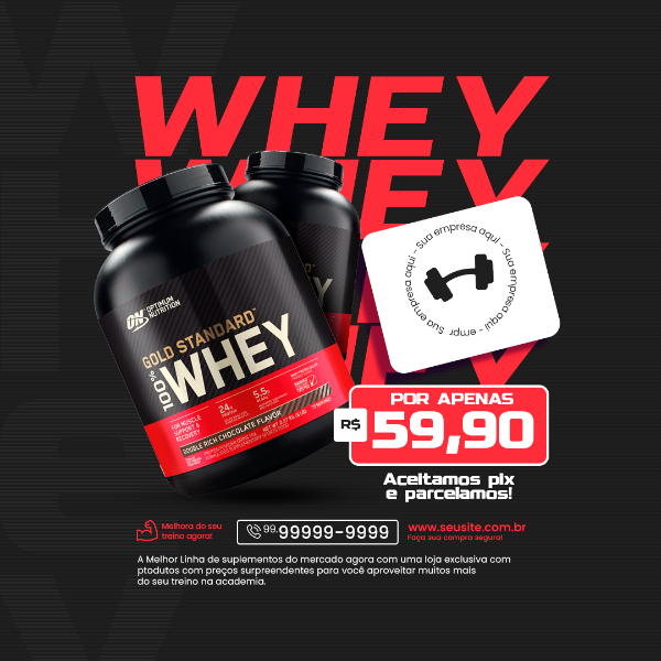 LOJA DE SUPLEMENTOS SOCIAL MEDIA INSTAGRAM WHEY PROTEIN EM PROMOÇÃO