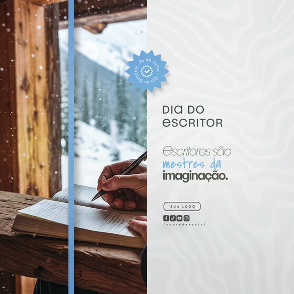 25 DE JULHO - DIA DO ESCRITOR - FLYER SOCIAL MEDIA PSD EDITÁVEL 5