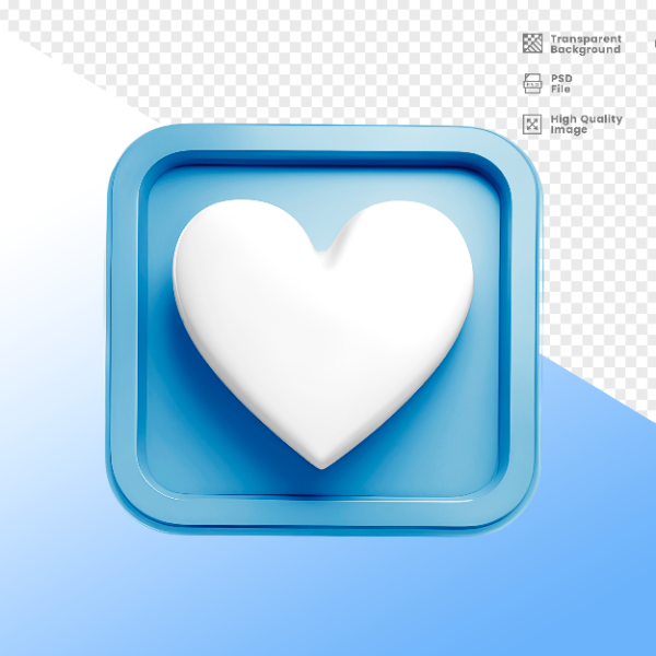 CORAÇÃO -  ELEMENTO 3D CORAÇÃO  PARA COMPOSIÇÃO