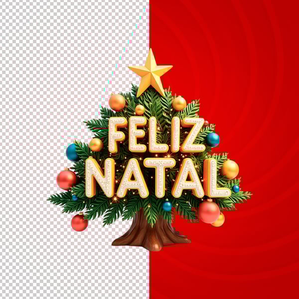 FELIZ NATAL - ÁRVORE COM ESTRELA