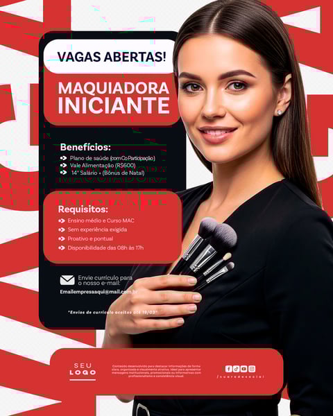 RECRUTAMENTO EMPREGO TEMOS VAGAS ABERTAS CONTRATAÇÃO SOCIAL MEDIA PSD EDITÁVEL 5