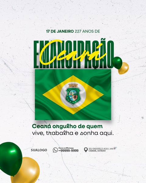FLYER ANIVERSÁRIO CEARÁ 227 ANOS 17 DE JANEIRO PSD EDITÁVEL 02