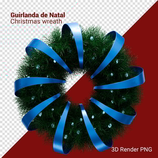 GET GUIRLANDA DE NATAL 3D RENDER PNG PARA COMPOSIÇÃO (8)