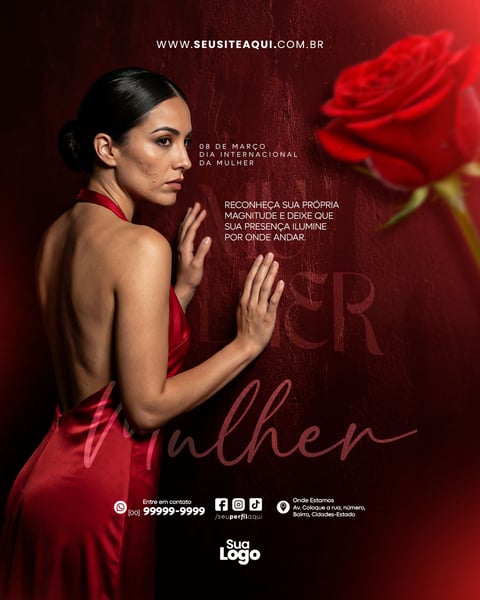 FEED DIA DA MULHER SOCIAL MEDIA PSD EDITÁVEL 2