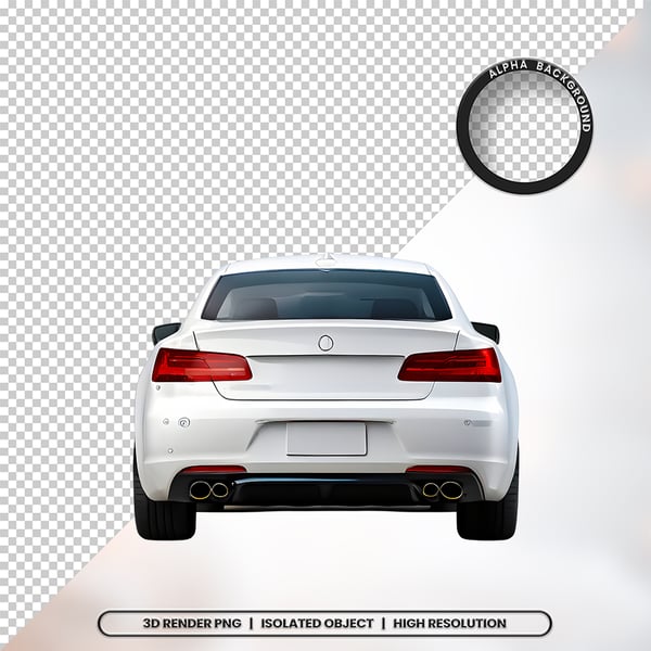 3D RENDER FUNDO DE UM CARRO ELEMENTO ÍCONE PSD PNG