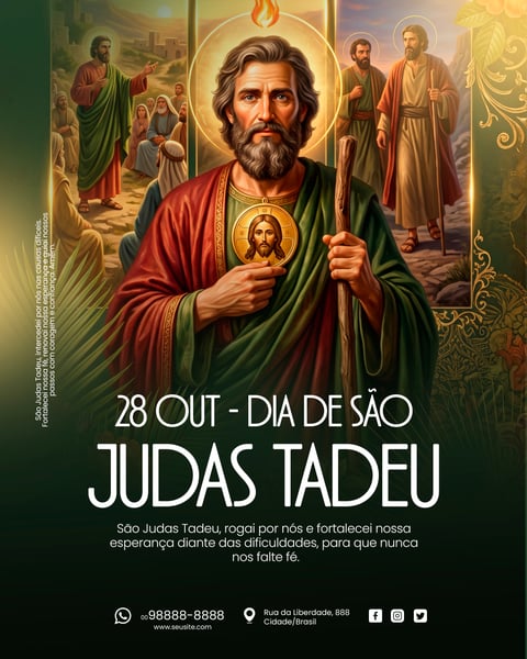 DIA DE SÃO JUDAS TADEU 28 DE OUTUBRO SOCIAL MEDIA PSD EDITÁVEL 4