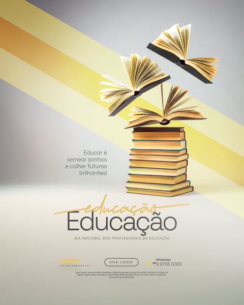 DIA NACIONAL DOS PROFISSIONAIS DA EDUCAÇÃO 06 DE AGOSTO FLYER SOCIAL MEDIA PSD EDITÁVEL 7