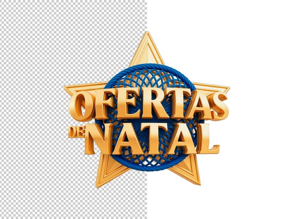SELO 3D OFERTAS DE NATAL EM PNG