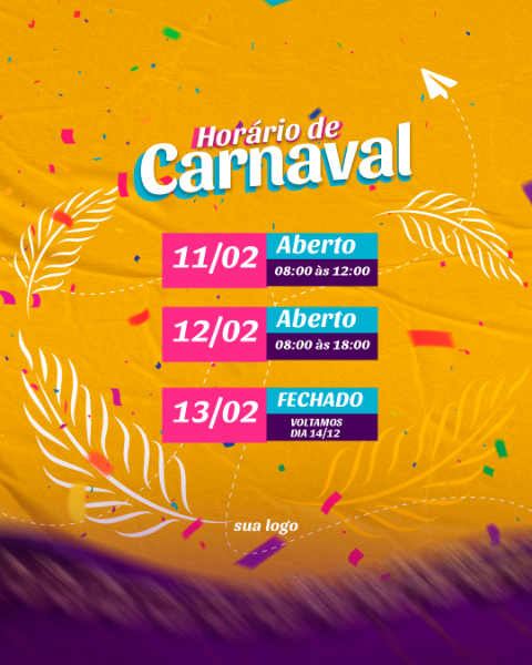 HORARIO DE CARNAVAL
