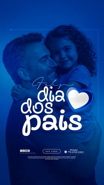DIA DOS PAIS AGOSTO PAI - FLYER SOCIAL MEDIA PSD EDITÁVEL 6