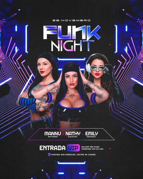 FLYER PARA EVENTOS ELETRO FUNK PSD EDITÁVEL