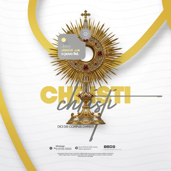 Dia de Corpus Christi Social Media PSD Editável
