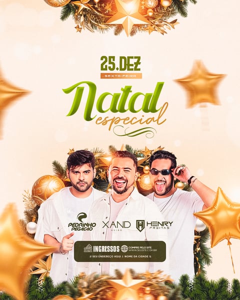 FLYER ARTISTAS E EVENTOS NATAL ESPECIAL