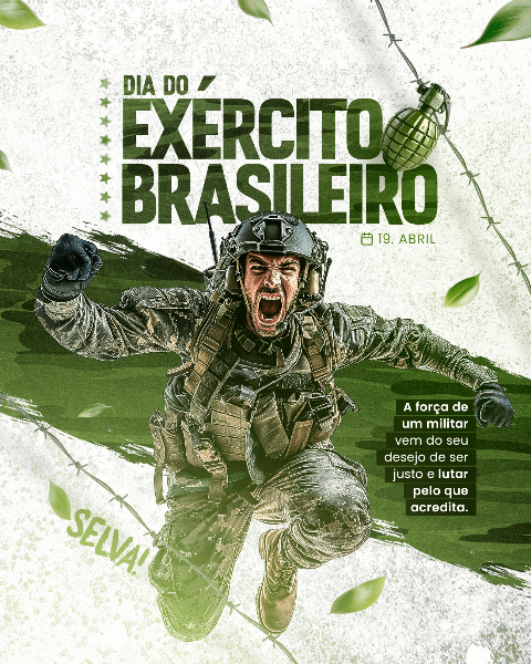 19 DE  ABRIL DIA DO EXÉRCITO BRASILEIRO - SOCIAL MEDIA