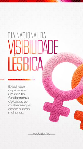VISIBILIDADE LÉS BICA CAMPANHA SOCIAL MEDIA FLYER PSD EDITÁVEL STORY