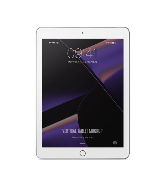 TABLET NA VERTICAL PSD EDITÁVEL MOCKUP