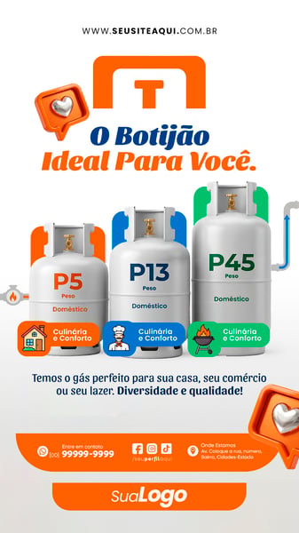 STORY DISTRIBUIDORA DE GÁS SOCIAL MEDIA PSD EDITÁVEL TEMPLATE 05